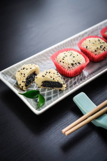 istock Mochi assortment on plate with chopticks 1661347797
