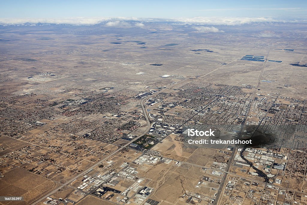 Lancaster California Aerial Aerial of Lancaster in California's mojave desert. California Stock Photo