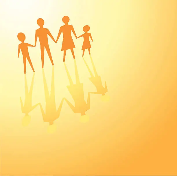 Vector illustration of family future planning