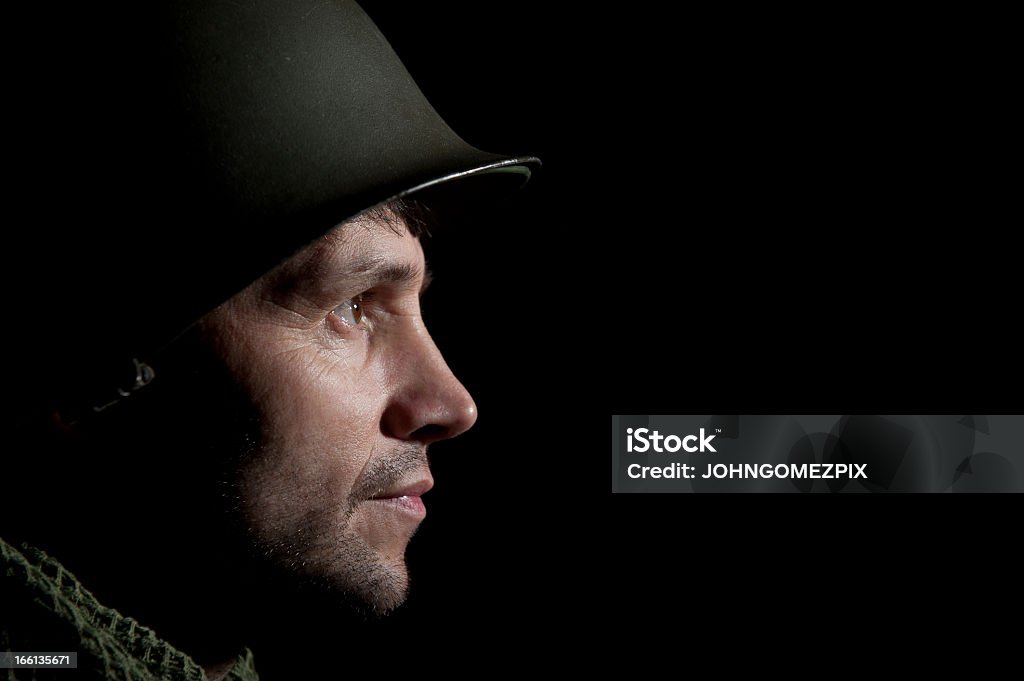 Soldat avec PTSD - Photo de Armée américaine libre de droits