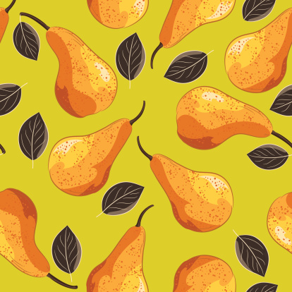 Russet Pears Seamless Pattern