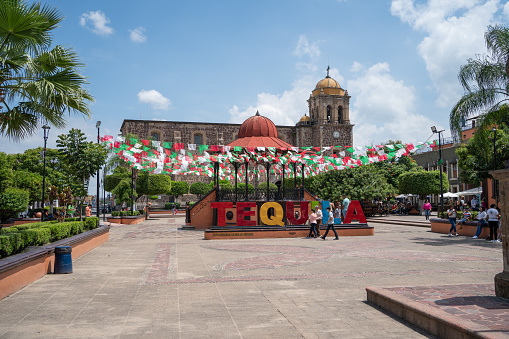 Principal Square with Flag in Mexico City