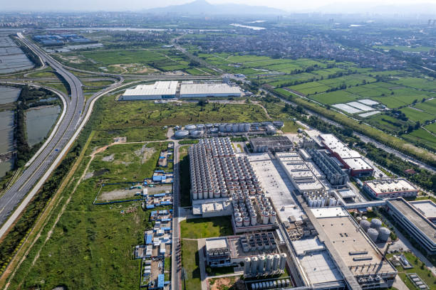 istock Solar panels have been installed in the factory building 1661363424