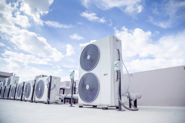 istock Air conditioning outdoor unit compressor install outside the building. 1661368761