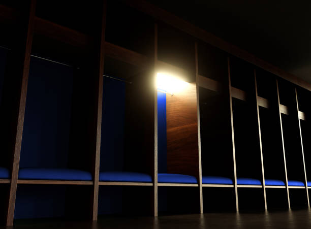istock Isolated Spotlight Dark Locker Room Blue 1661386954