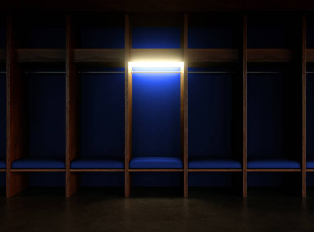 istock Isolated Spotlight Dark Locker Room Blue 1661387175