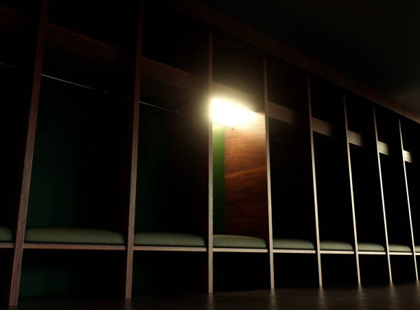 istock Isolated Spotlight Dark Locker Room Green 1661388251