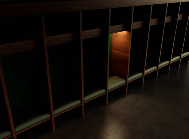 istock Isolated Spotlight Dark Locker Room Green 1661388252
