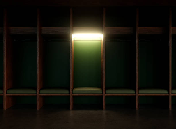 istock Isolated Spotlight Dark Locker Room Green 1661388830