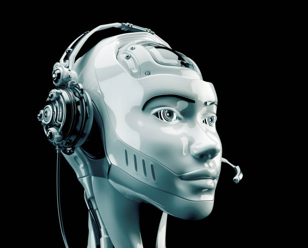 istock Futuristic worker of call-center 166139076