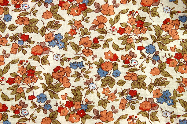 istock Vintage Flowers Fabric 166139409
