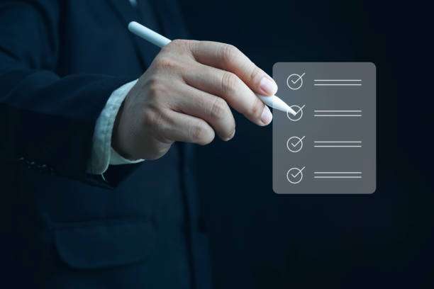 istock businessman using laptop doing online checklist survey, business performance checklist, filling out digital form checklist, take an assessment, online survey,online exam,questionnaire, evaluation. 1661396021