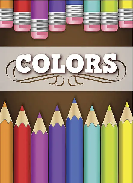 Vector illustration of Background crayons