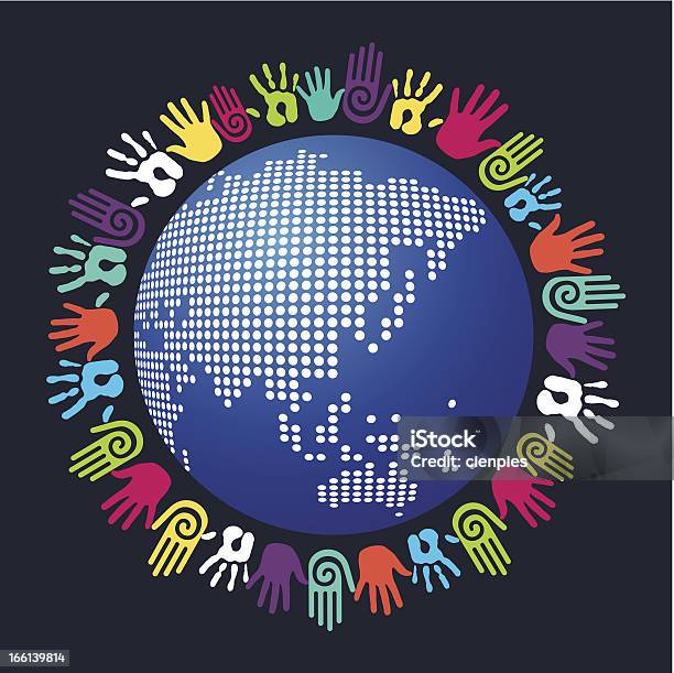 Ilustración de Diversidad Manos Mundo y más Vectores Libres de Derechos de Grupo multiétnico - Grupo multiétnico, Planeta, Acuerdo