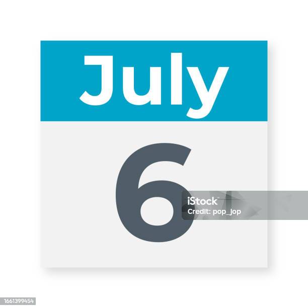 July 6 Calendar Leaf Vector Illustration Stock Illustration Download July 6 Calendar Leaf Vector Illustration Stock Illustration Download