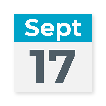 Calendar Leaf with Date September 17