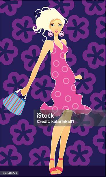 Blonde With Handbag Stock Illustration - Download Image Now - Adult, Bag, Beauty