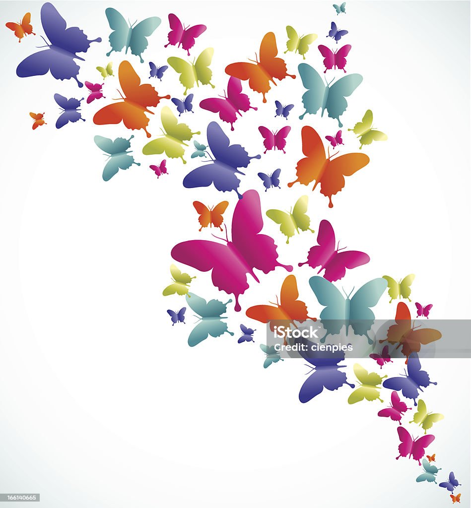 Butterfly splash Spring butterfly splash composition. Butterfly - Insect stock vector