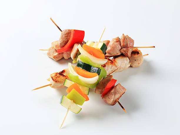 istock Meat and vegetable skewers 166140941