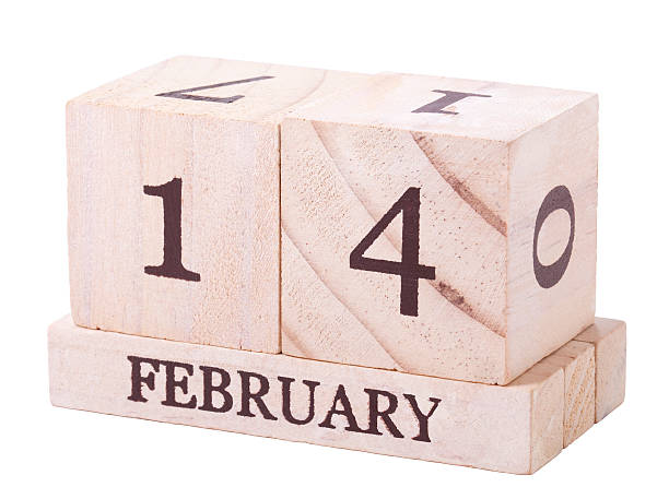istock Calender 14th February with clipping path 166141076