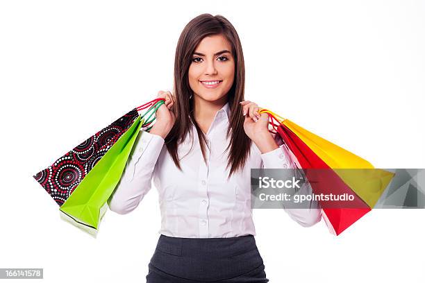 Mulher De Negócios Em Compras - Fotografias de stock e mais imagens de Adulto - Adulto, Alegria, Autoconfiança