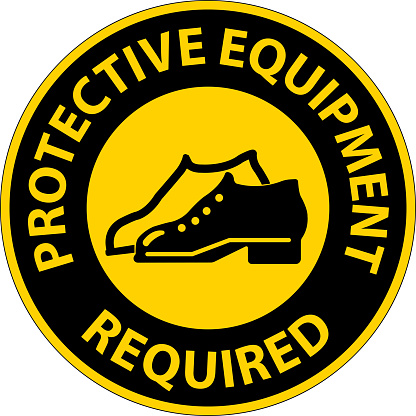 Floor Sign, Protective Equipment Required