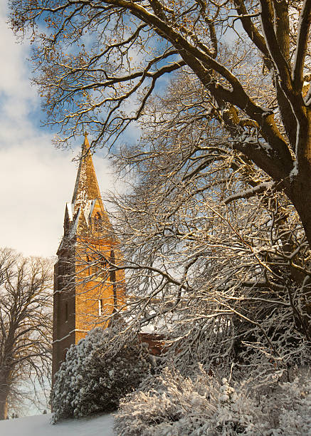 istock Village Church in Winter 166141768