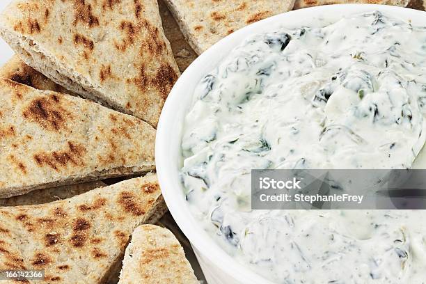 Vegetarian Spinach Dip Stock Photo - Download Image Now - Dipping Sauce, Spinach, High Angle View