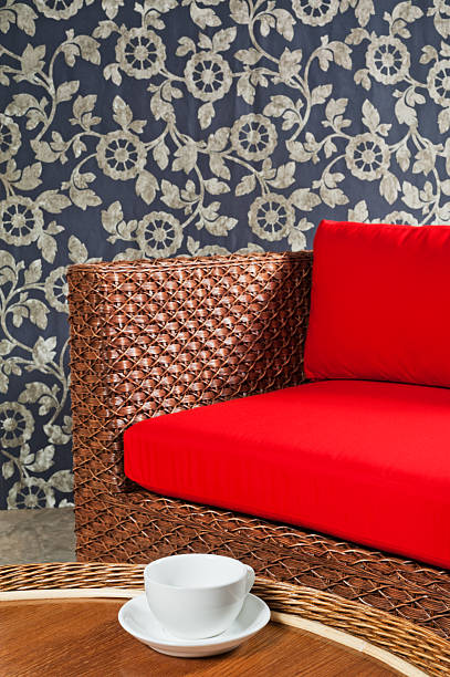 istock Beautiful basketwork furniture 166142640