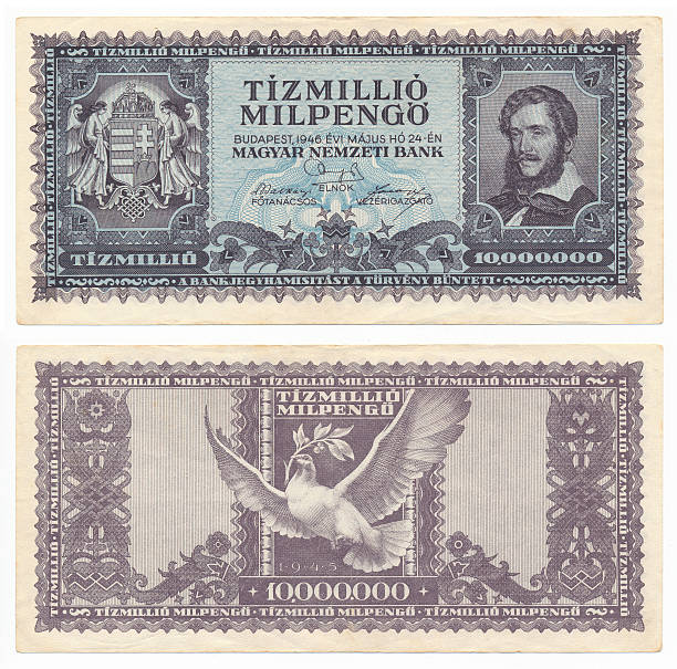 istock Hungarian banknote at 10 million pengo, 1946 year 166143086