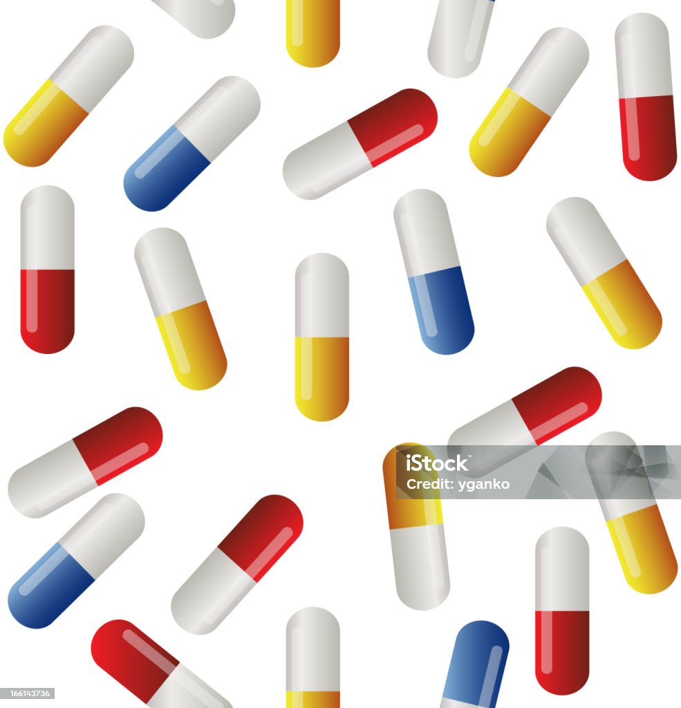 Medicine seamless pattern. Colorful tablets. Vector Illustration Medicine vector seamless pattern. Colorful tablets. Vector Illustration. EPS10. Contains transparent objects used for shadows drawing, glare and background. Background to give the gloss. A Helping Hand stock vector