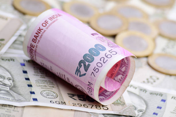 istock Closeup of indian rupees currency 1661438241