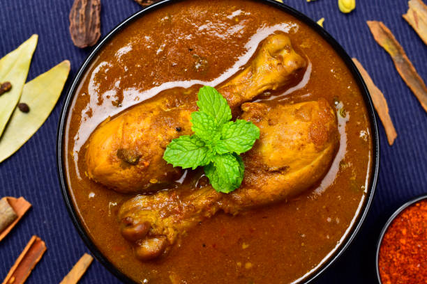 istock Top view of masala chicken curry in bowl 1661440622