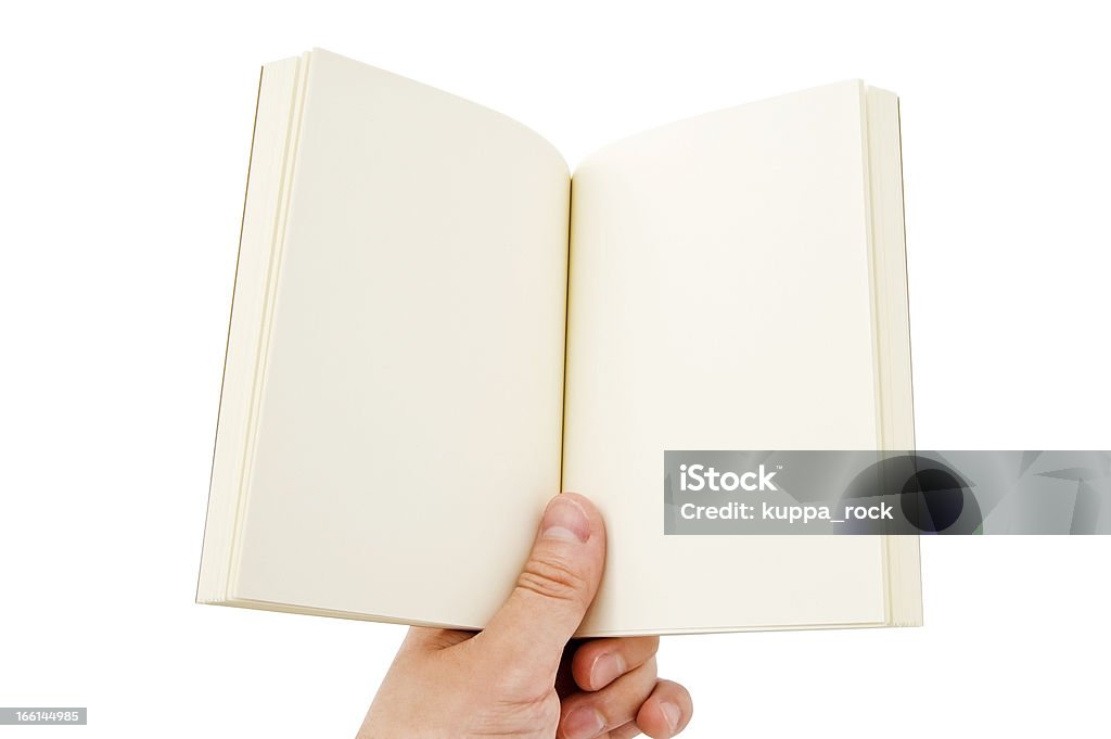 book The hands holding a blank book Book Stock Photo