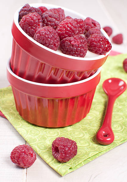 Raspberry and yogurt dessert