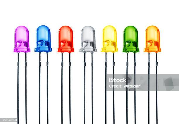 Seven Diode Stock Photo - Download Image Now - Blue, Bright, Close-up