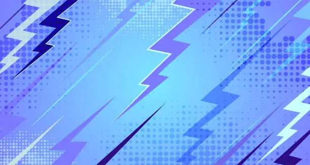 Vector illustration of Energetic and vibrant series of background designs - Lightning, lightning, storm themes