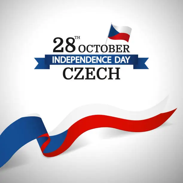 Vector illustration of Czech Independence Day.