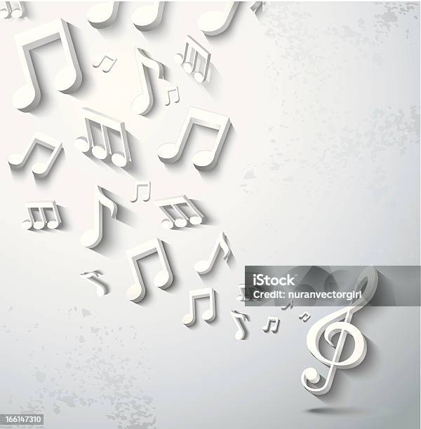 Абстрактный Музыкальный Фон — стоковая векторная графика и другие изображения на тему Музыкальная нота - Музыкальная нота, Трёхразмерный, Музыка