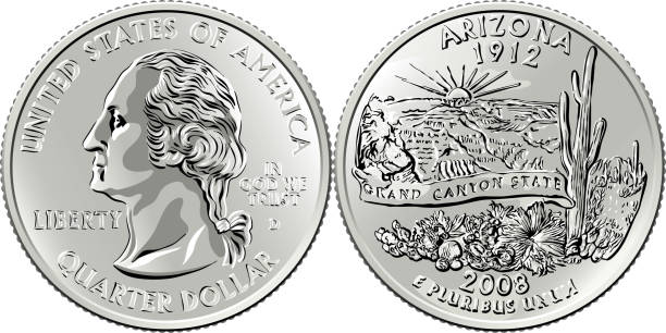 istock USA money Washington quarter 25 cent coin Arizona 1661476672