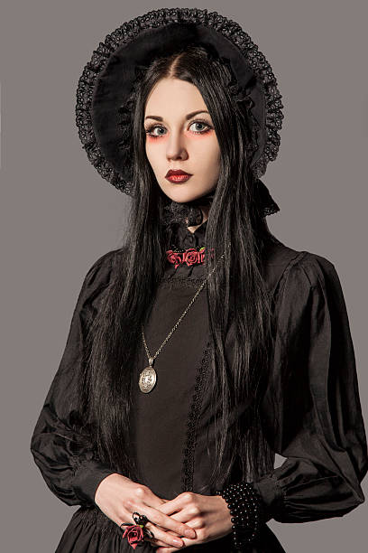 различные готический женщины в ретро стиль-(серия) - goth стоковые фото и изображения