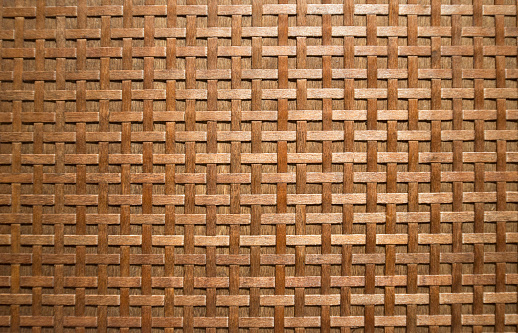 The surface of the wicker work is handmade from natural materials.