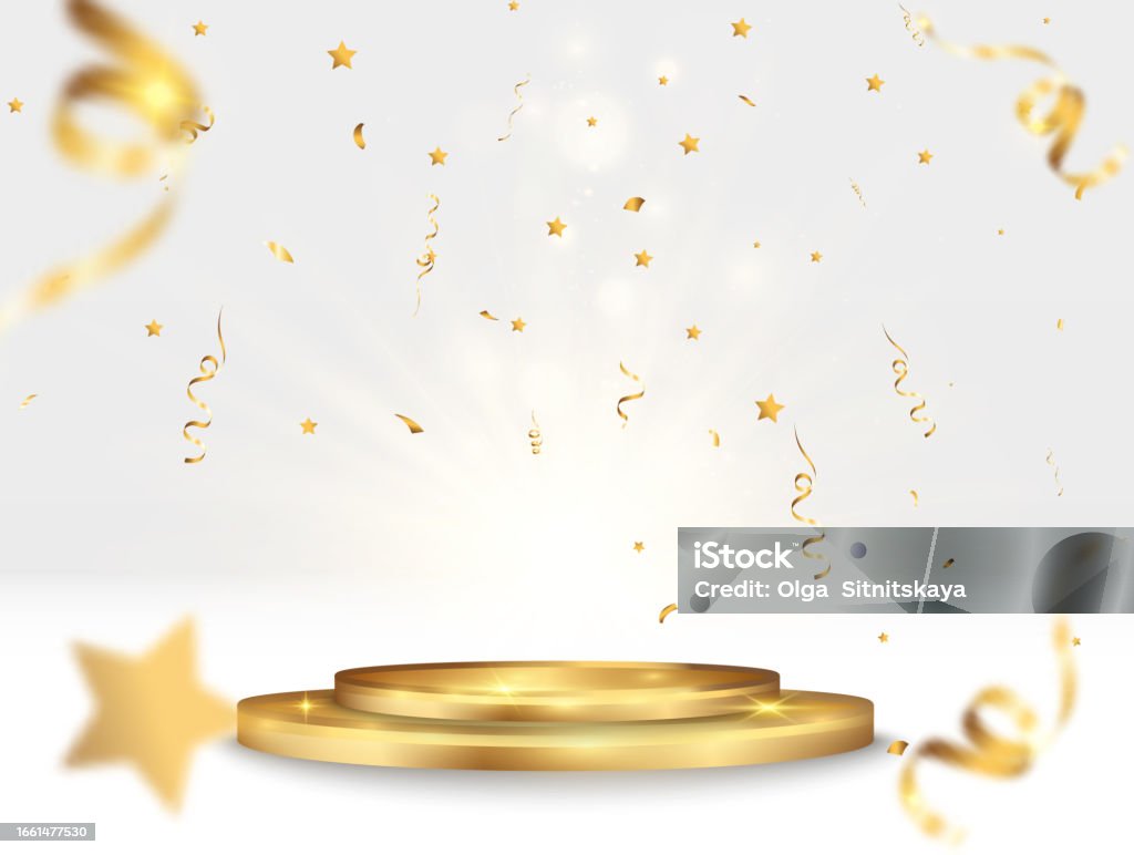 Image. Random Award Vector Illustration For Award Winners Pedestal Or Platform For Honoring ...
