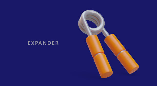 istock Realistic expander. Sports equipment for strengthening hand muscles 1661478481