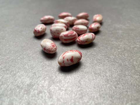 Fresh kidney beans with copy space. Close-up of fresh kidney beans