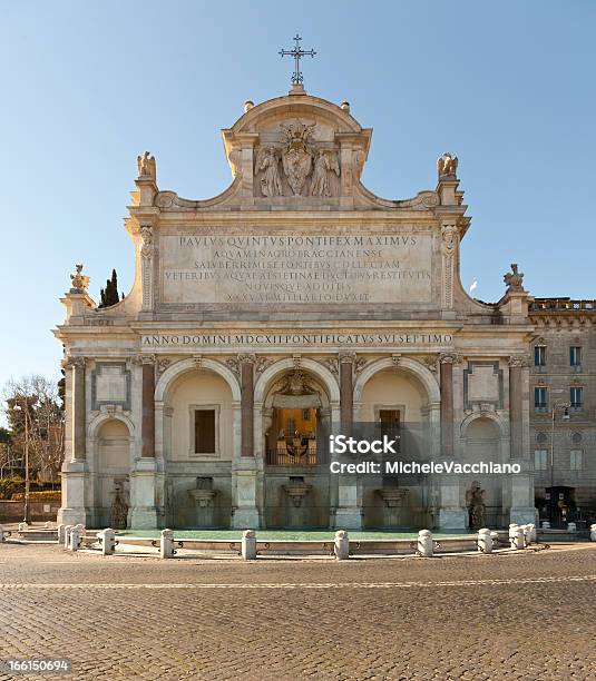 Foto de Itália Roma Acqua Paola Fonte e mais fotos de stock de Aqueduto - Aqueduto, Barroco, Capitais internacionais