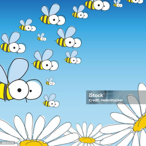 Пчела И Желтый — стоковая векторная графика и другие изображения на тему Пчела - Пчела, Без людей, Векторная графика