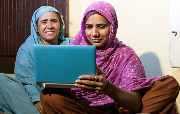istock Indian Girl Holding laptop. 166151276