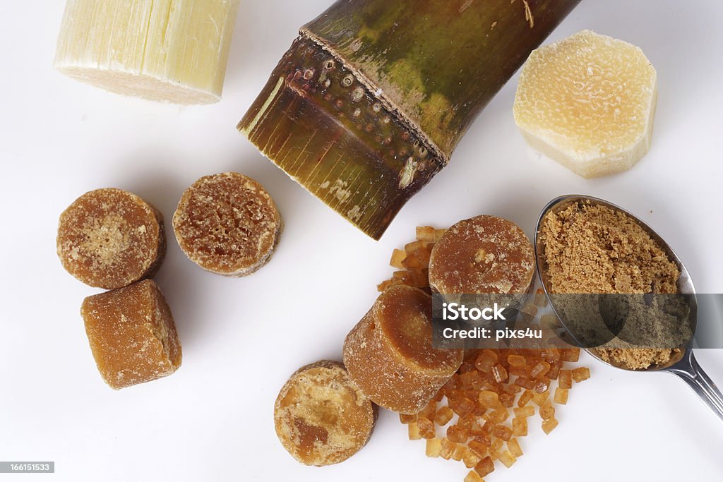 Verschiedene Arten von Zucker und Zucker-cane - Lizenzfrei Braun Stock-Foto