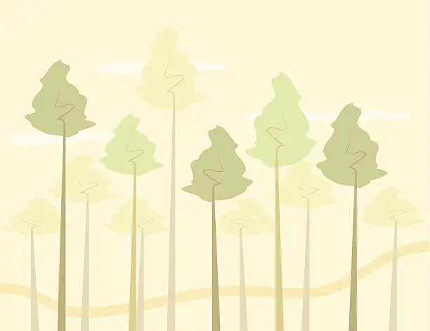 Vector illustration of Trees
